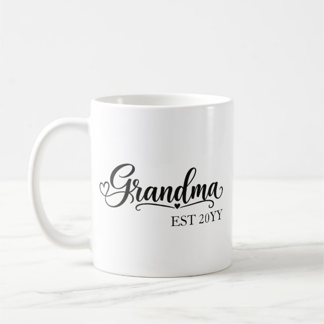 Caneca De Café Avó Estabelecida com ano (Esquerda)