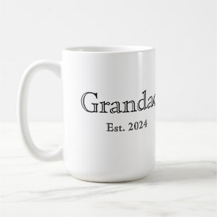 Caneca De Café Avô Estabelecido Preto Negrito Mínimo