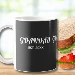 Caneca De Café Avô Estabelecido Tipografia Branca Negrito