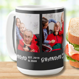 Caneca De Café Avô Fundado 3 Foto Negrito Tipografia Branca