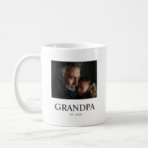 Caneca De Café Avô Fundou Foto Preto Branco Moderno 