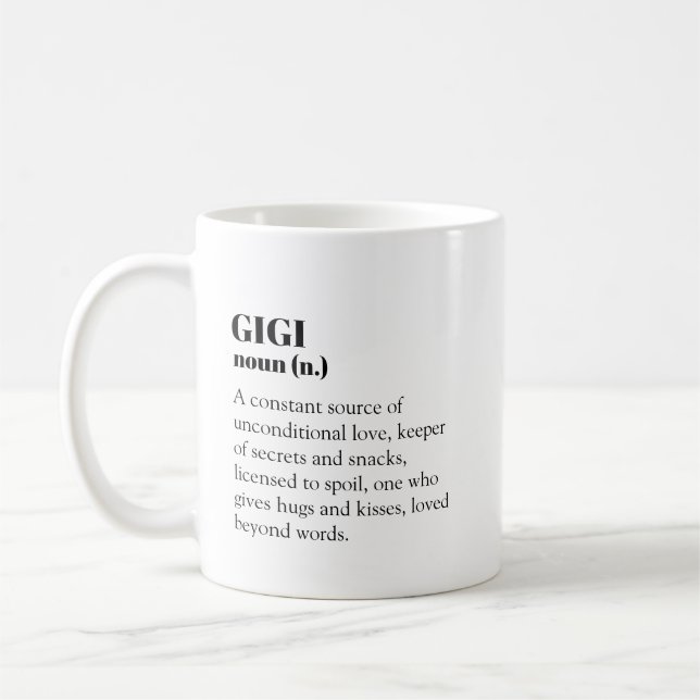 Caneca De Café Avó Gi Nana Definição Palavra Noun Dom (Esquerda)