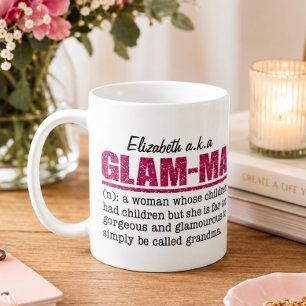 Caneca De Café Avó Glam Rosa - Vovó 