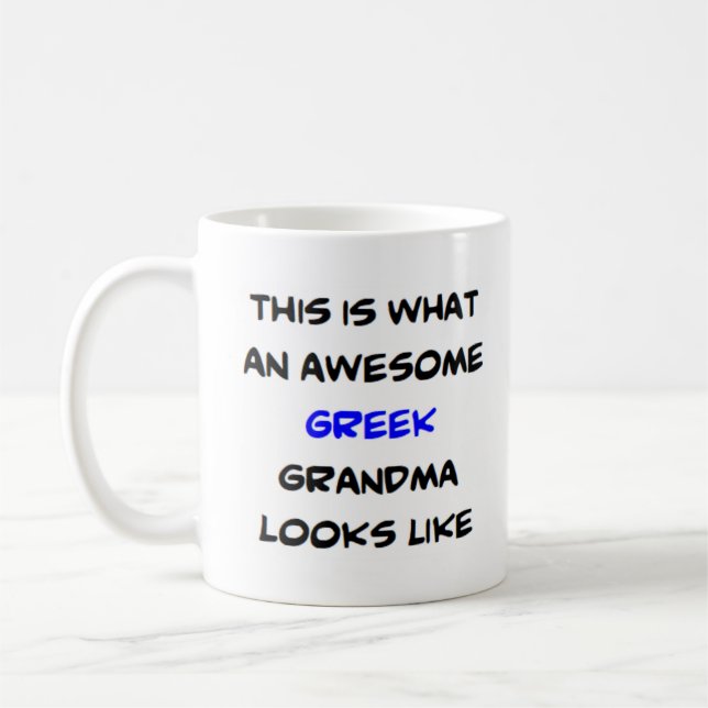 Caneca De Café avó grega, incrível (Esquerda)