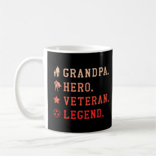 Caneca De Café Avô Hero Veteran Legenda Melhor Avô Nunca