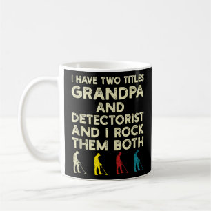 Caneca De Café Avô Humoroso E Detetive Funny Metal
