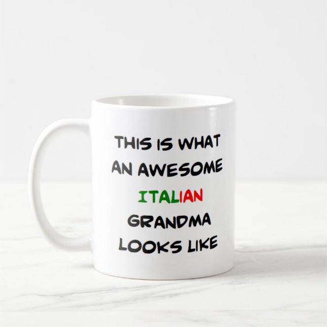 Caneca De Café avó italiana, incrível (Esquerda)