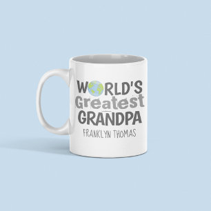 Caneca De Café Avô Mais Incrível do Mundo Nome Personalizado