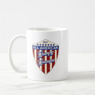 Caneca De Café Avô Mal-Humorado Totalmente Americano
