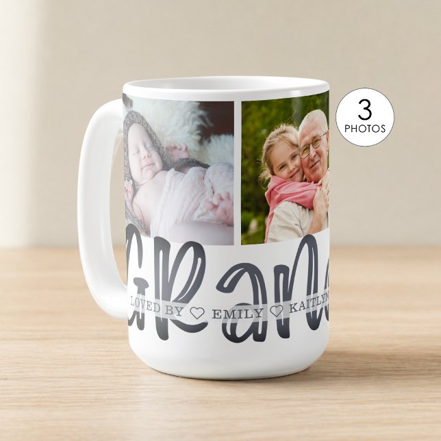 Caneca De Café AVÔ MODERNO FOFO 3 Foto Personalizada (Criador carregado)