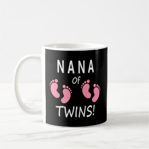 Caneca De Café Avó Nana De Pegadas Gêmeas
