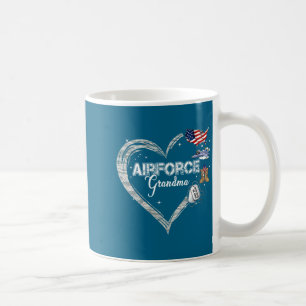 Caneca De Café Avó orgulhosa da força aérea feminina graduação da