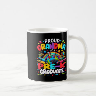 Caneca De Café Avó orgulhosa da pré-escola de 2026 graduada no di