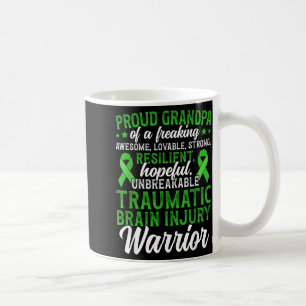 Caneca De Café Avô Orgulhoso de um Guerreiro com Lesão Cerebral T