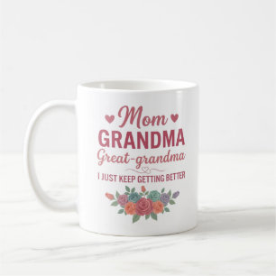 Caneca De Café Avó para Mulheres Mãe Avó Bisavó