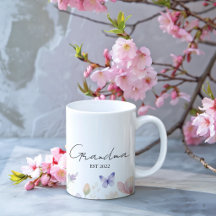Avó Personalizada Ano de Estabelecimento - Flor e