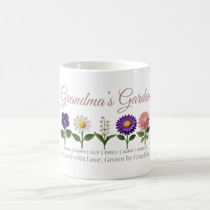 Caneca De Café Avó Personalizada Crochet Estilo Flor de Nasciment