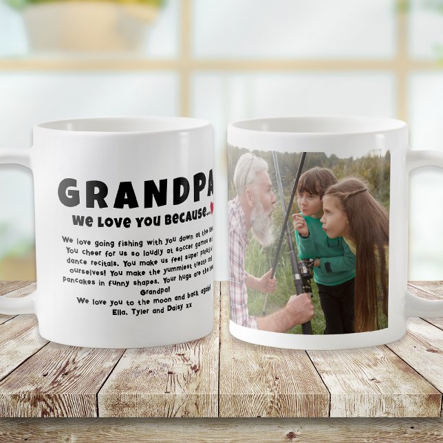 Caneca De Café Avô Personalizado Presente Fotográfico de Crianças (Criador carregado)
