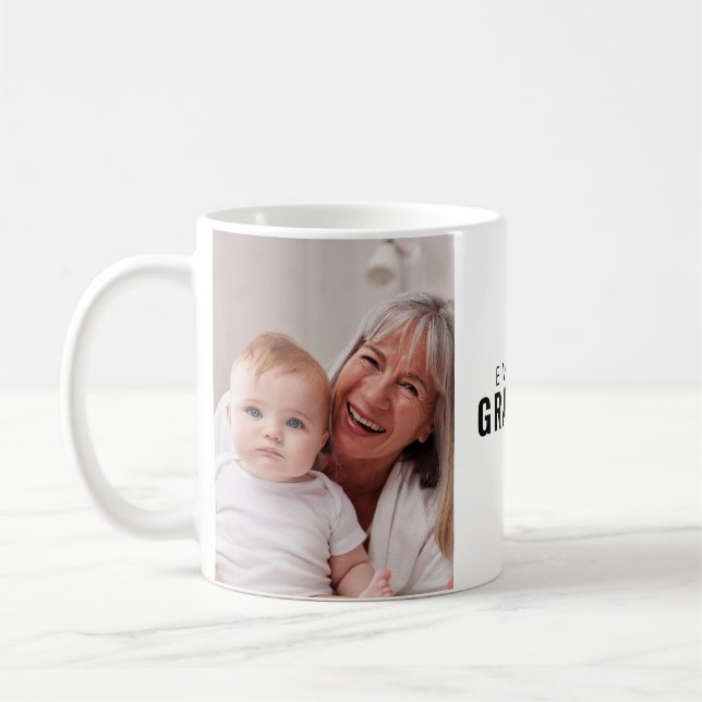 Caneca De Café Avó Preto Branco 2 Foto (Esquerda)