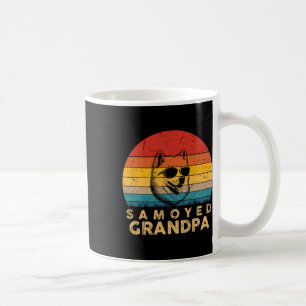 Caneca De Café Avô Retro Samoyed Amante de Cães Pai da Garra Dia 