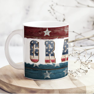 Caneca de Café Avô Vermelho Branco Azul Bandeira A