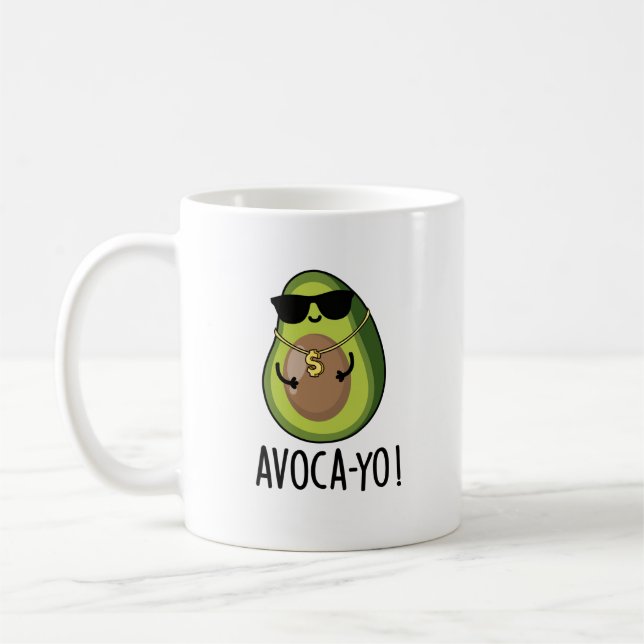 Caneca De Café Avoca-yo Funny Legal Avocado Pun (Esquerda)