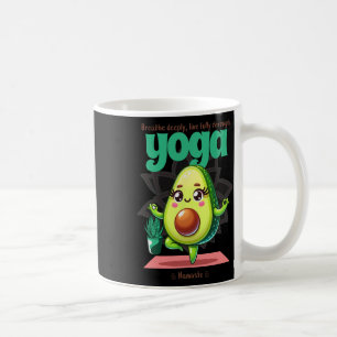 Caneca De Café Avocado Yoga Namaste - Cute Kawaii Fitness e Saúde