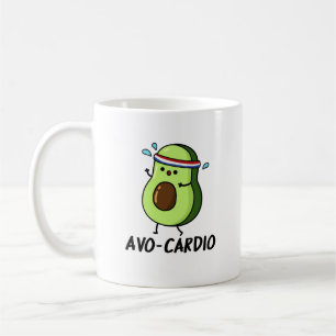 Caneca De Café Avocardio Exercício Divertido Trocadilho de Abacat