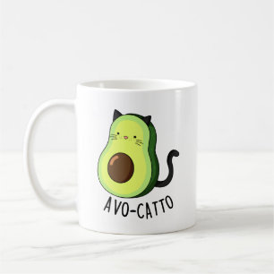 Caneca De Café Avocatto Cute Avocado Cat Pun