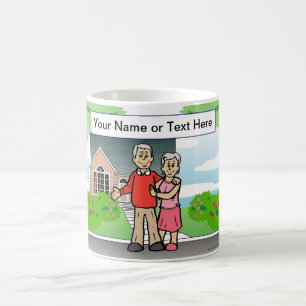 Caneca De Café Avós em Cartoon Doméstico por PrintedPerfection