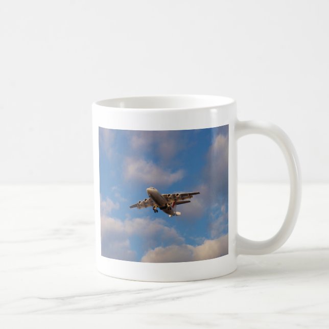 Caneca De Café Avro RJ85 Jet pousando (Direita)