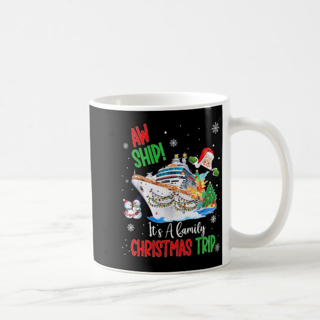 Caneca De Café Aw Ship Its A Christmas Cruise Trips 2025 Family M (Direita)