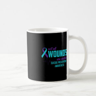 Caneca De Café Awarenes para a prevenção do suicídio da fita lacr