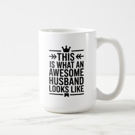 Caneca De Café Awesome Husband Minimal Typography