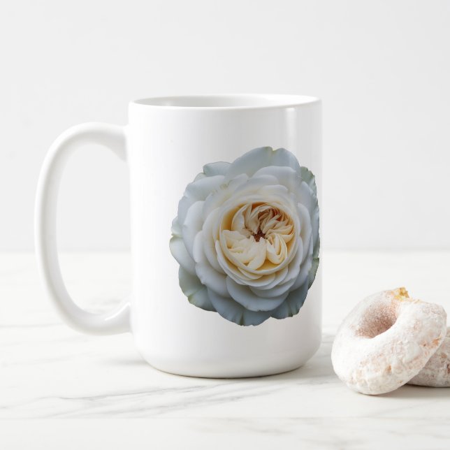 Caneca De Café Awesome White Rose White Classic Mug (Com Donut)
