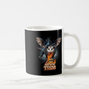 Caneca De Café Awww Tism Funny Ogambm Bat Spit Fire Ogambm Meme