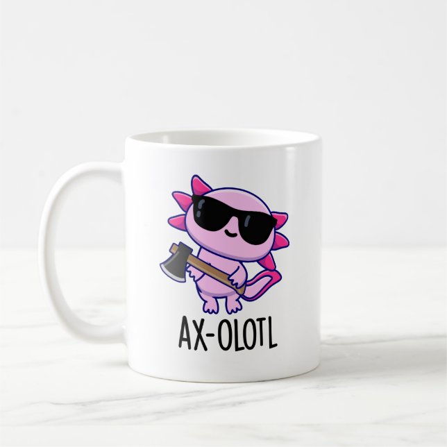 Caneca De Café Ax-olotl Funny Animal Axolotl Pun (Esquerda)