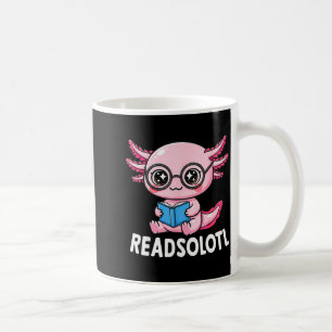 Caneca De Café Axolote adorável kawaii axolote engraçado lendo li