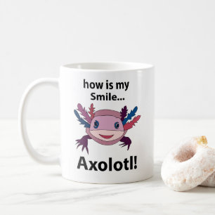 Caneca De Café Axolote Como é engraçado o meu sorriso Axolote 