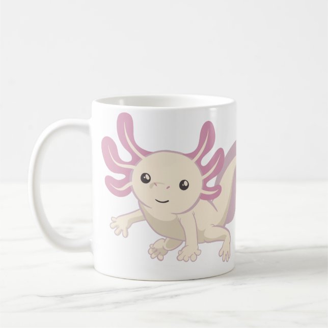 Caneca De Café Axolotl adorável pequenino (Esquerda)