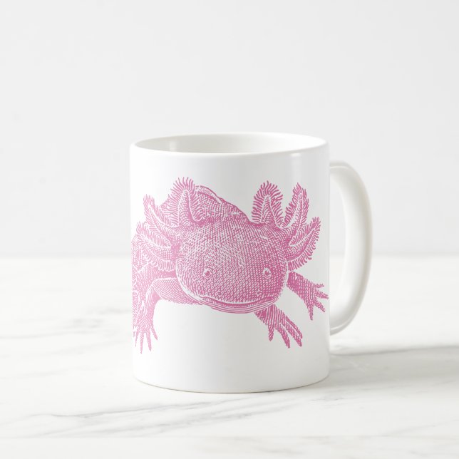 Caneca De Café Axolotl Coffee Mug - PINK (Frente Esquerda)