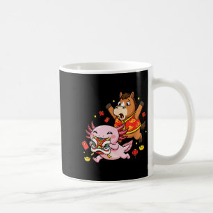 Caneca De Café Axolotl de Cavalo Chinês Engraçado Feliz para Cria