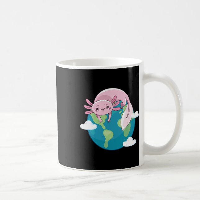 Caneca De Café Axolotl Dia da Terra Engraçado Para O Ambiente Pla (Direita)