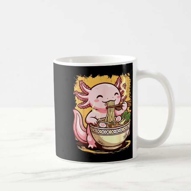 Caneca De Café Axolotl Eating Ramen Noodles  (Direita)