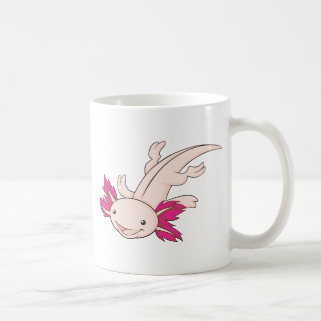 Caneca De Café Axolotl mexicano feliz (Direita)
