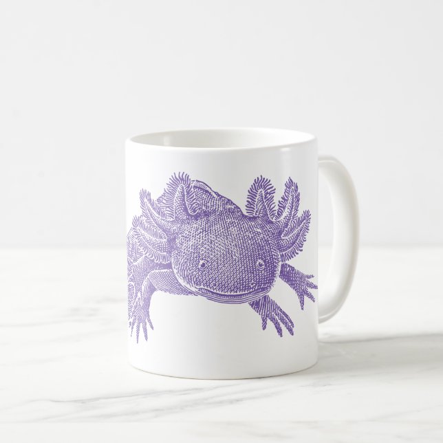 Caneca de Café Axolotl - ROXA (Frente Esquerda)