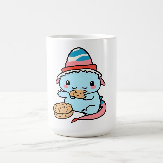 Caneca De Café axolótopos azuis agudos natal (Centro)