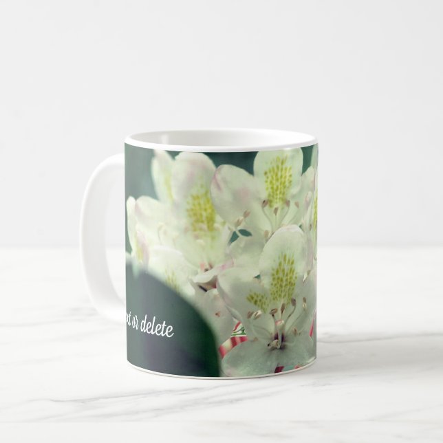 Caneca De Café Azalea Flower Personalizada (Frente Esquerda)
