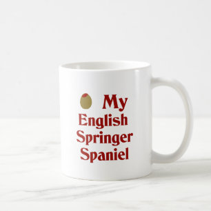 Caneca De Café Azeitona (amor de I) meu Spaniel de Springer