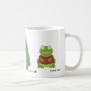 Caneca De Café azevinho agradavelmente na floresta